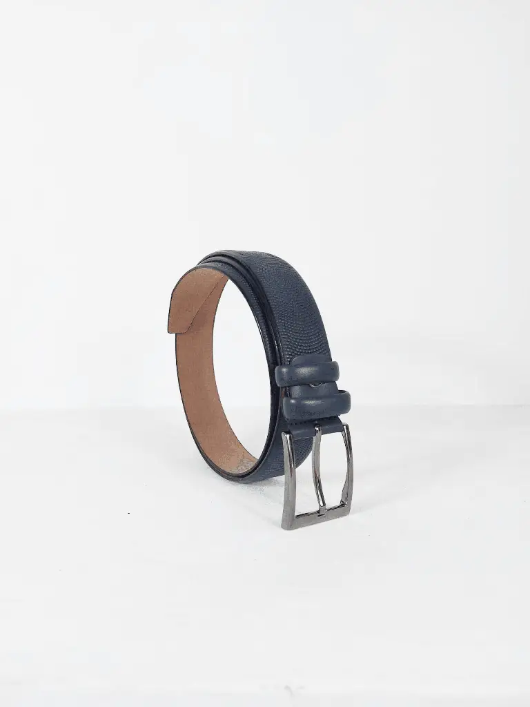 Donkerblauwe heren riem